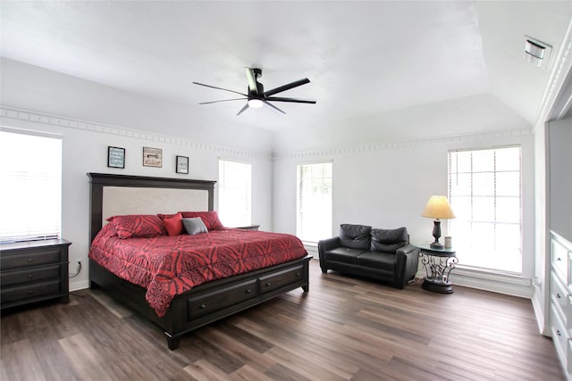 19413 US Highway 79 E, Jacksonville, TX 75766 - bedroom with dark wood finished floors and ceiling fan