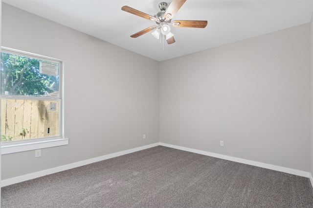 2636 Carter Ave, Fort Worth, TX 76103 - empty room featuring carpet floors, ceiling fan, and baseboards