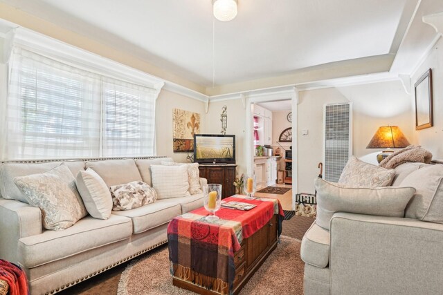 2509 Bird St, Fort Worth, TX 76111 - living area with a heating unit and carpet