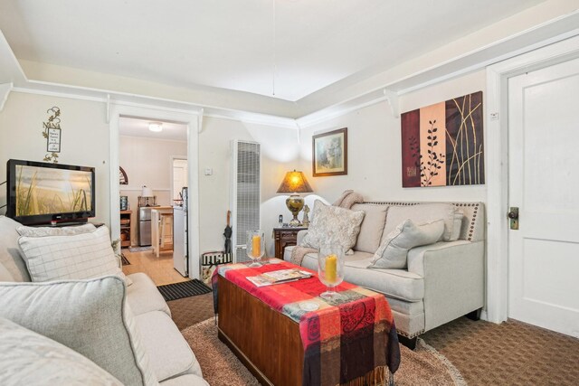 2509 Bird St, Fort Worth, TX 76111 - carpeted living room with a heating unit
