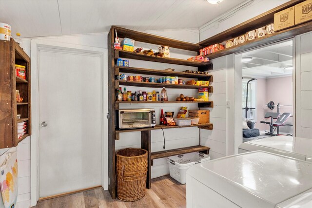 7928 Farm Rd Unit 127, Mount Pleasant, TX 75455 - pantry featuring washing machine and clothes dryer