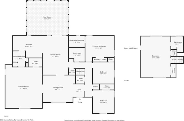 2935 Maydelle Ln, Farmers Branch, TX 75234 - room layout