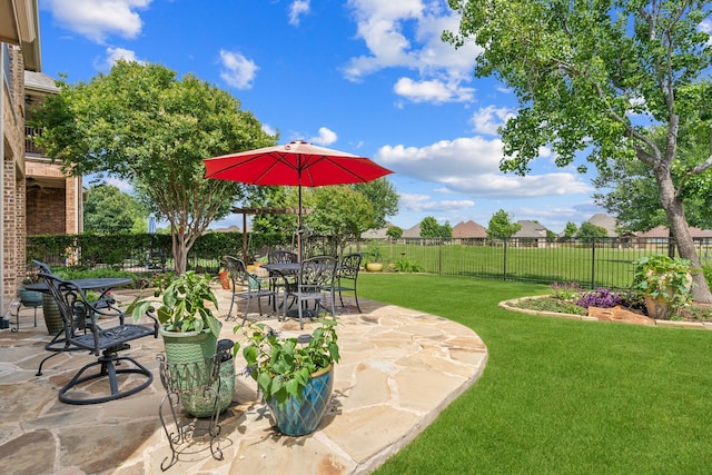 8917 Cypress Creek Rd, Lantana, TX 76226 - view of yard with a patio area