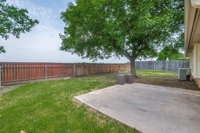 2005 Parkside Dr, Denton, TX 76201 - view of yard with a patio area and central air condition unit