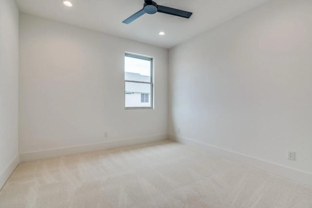 822 Eaglescliffe Lndg, Wylie, TX 75098 - empty room featuring carpet, recessed lighting, a ceiling fan, and baseboards