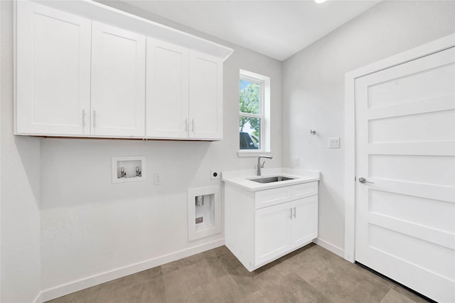 220 E Park St, Little Elm, TX 75068 - laundry area with washer hookup, cabinet space, electric dryer hookup, and baseboards