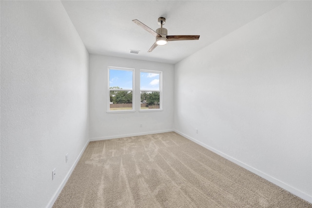 220 E Park St, Little Elm, TX 75068 - spare room with ceiling fan, baseboards, and light colored carpet