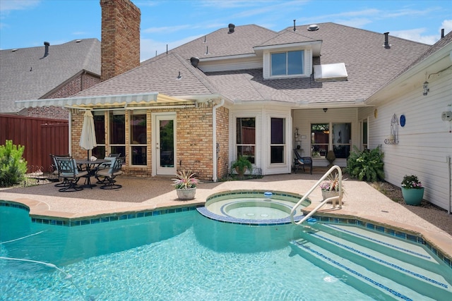 3517 Louis Dr, Plano, TX 75023 - view of pool featuring an in-ground hot tub and a patio