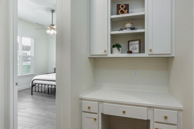 3316 Acorn Hill Trl, Weatherford, TX 76087 - interior space with ceiling fan and wood finished floors