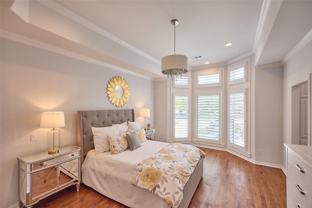 3 Savannah Ridge Dr, Frisco, TX 75034 - bedroom featuring ornamental molding, wood finished floors, baseboards, and recessed lighting