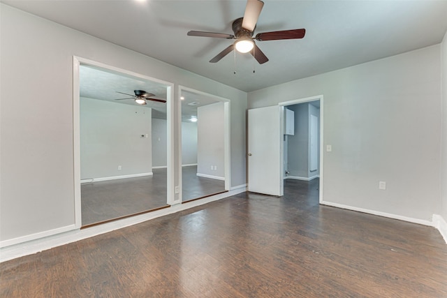 729 Grubb Cir, Mesquite, TX 75149 - spare room featuring ceiling fan, baseboards, and wood finished floors