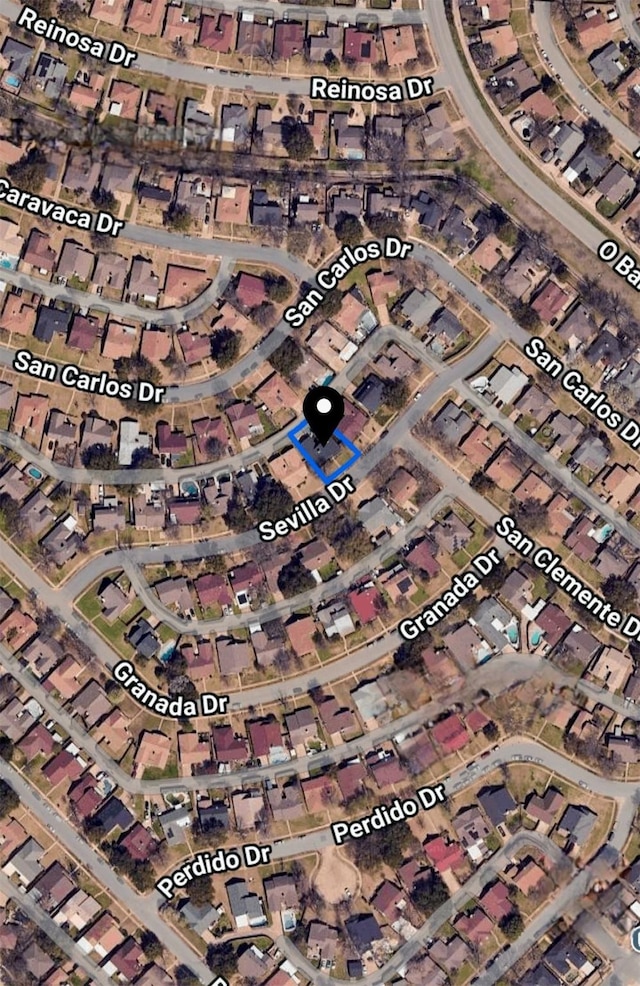 605 Sevilla Dr, Garland, TX 75043 - aerial view of property's location