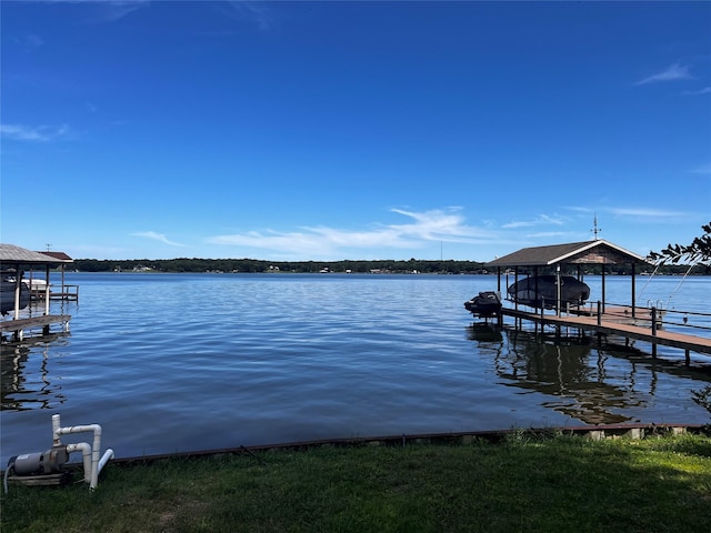 152 Pin Oak, Mabank, TX 75156 - dock area with boat lift and a water view
