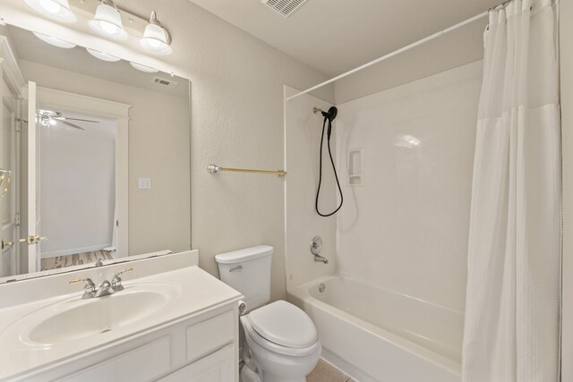 1928 Victoria Cir, Mckinney, TX 75072 - bathroom with toilet, shower / bathtub combination with curtain, and vanity