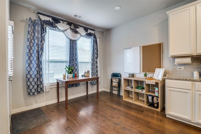 1822 Indigo Creek Ln, Wylie, TX 75098 - office with dark wood-type flooring and baseboards