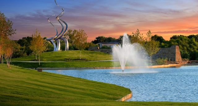 1822 Indigo Creek Ln, Wylie, TX 75098 - view of community featuring a water view and a lawn