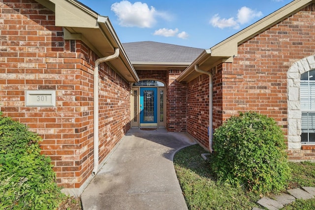 301 Angela Dr, Burleson, TX 76028 - entrance to property with brick siding and a shingled roof