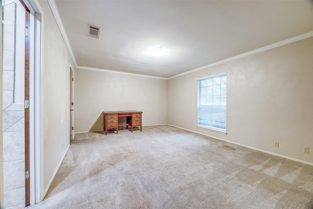 2500 Shoreline Dr, Sherman, TX 75092 - carpeted spare room with ornamental molding and baseboards