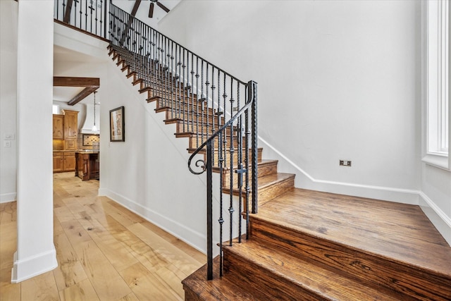 933 Glenhurst Rd, Keller, TX 76248 - stairs featuring baseboards and wood finished floors