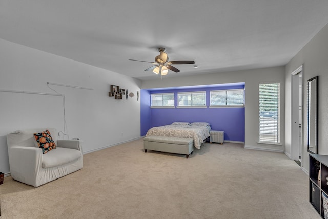 6433 Southpoint Dr, Dallas, TX 75248 - carpeted bedroom with a ceiling fan and baseboards