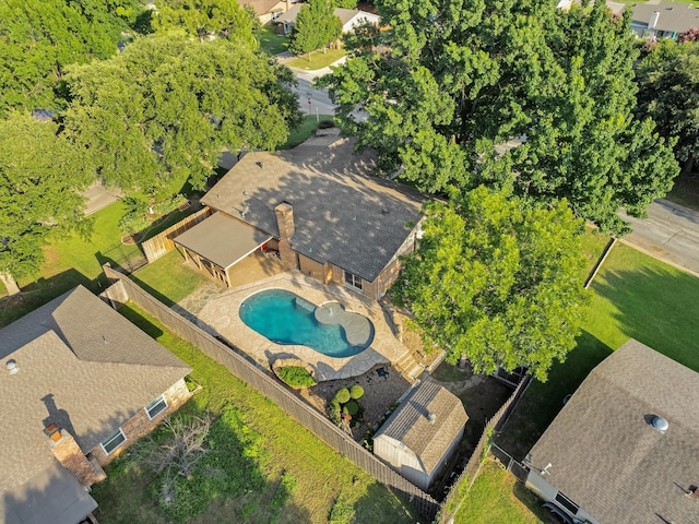 8521 Brookridge Dr, North Richland Hills, TX 76182 - aerial view of a pool area