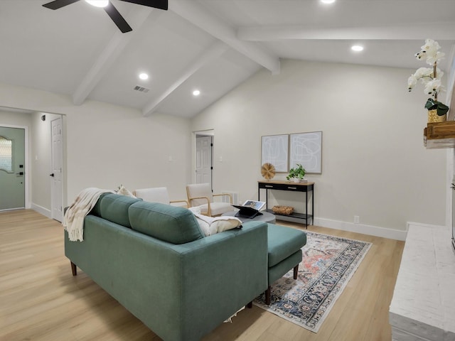 8521 Brookridge Dr, North Richland Hills, TX 76182 - living area featuring light wood finished floors, ceiling fan, and recessed lighting