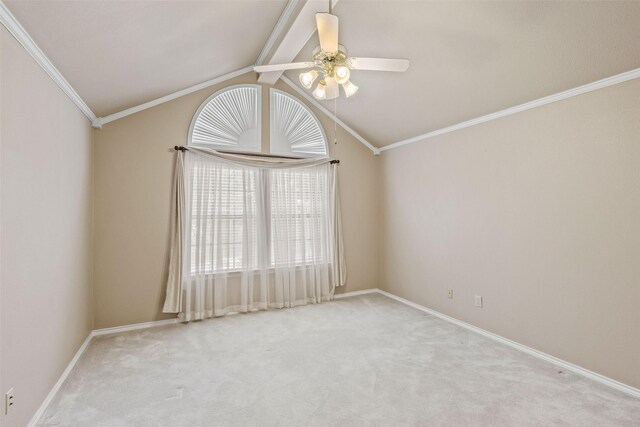 3213 Louis Dr, Plano, TX 75023 - carpeted empty room with ornamental molding, ceiling fan, and baseboards