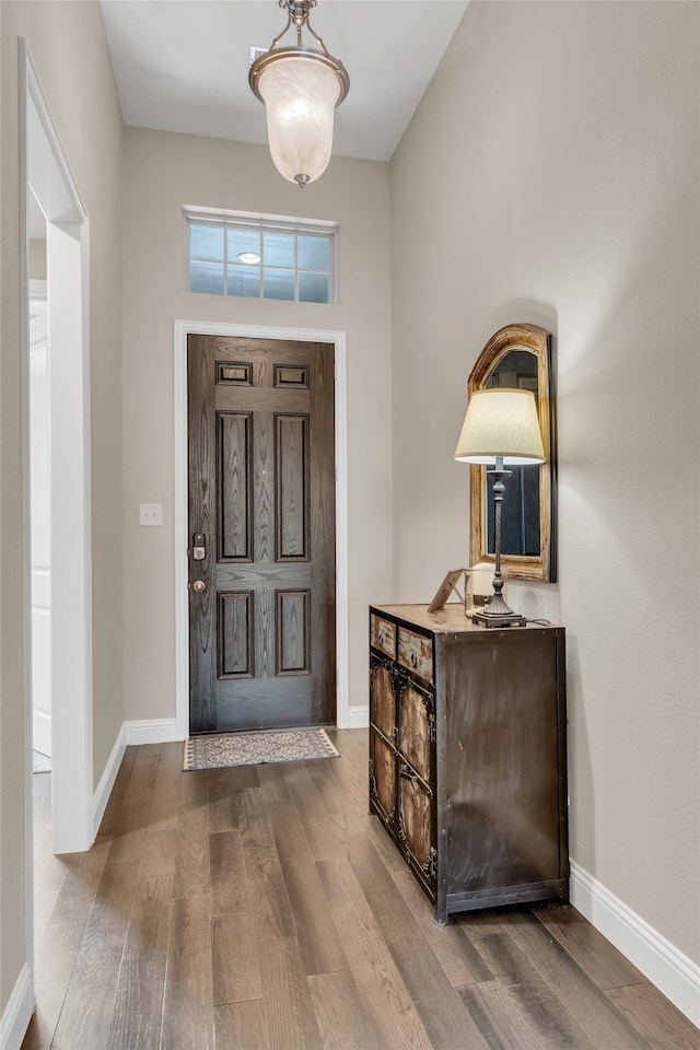 9012 Terrel St, Lantana, TX 76226 - entrance foyer featuring dark wood-style floors and baseboards