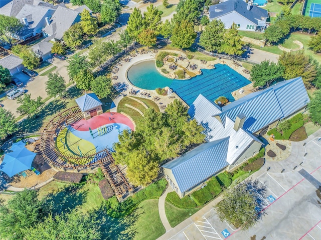 9012 Terrel St, Lantana, TX 76226 - aerial view of a pool area