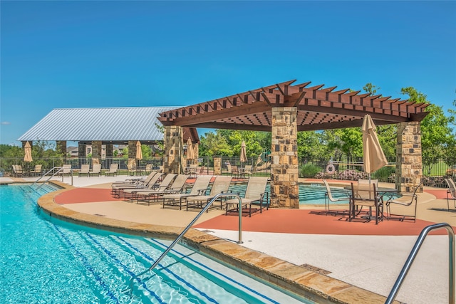 9012 Terrel St, Lantana, TX 76226 - community pool with a patio and a pergola