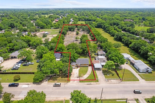 1008 Pleasant Dr, Dallas, TX 75217 - view of property location with property parcel outlined and a forest