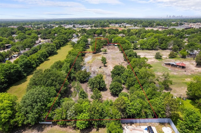 1008 Pleasant Dr, Dallas, TX 75217 - aerial view of property and surrounding area featuring property parcel outlined and a tree filled landscape