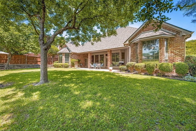 934 Hills Creek Dr, Mckinney, TX 75072 - view of front of property with brick siding, a patio, and a shingled roof