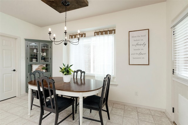 10617 Big Oak Dr, Fort Worth, TX 76131 - dining space with a chandelier, plenty of natural light, and baseboards