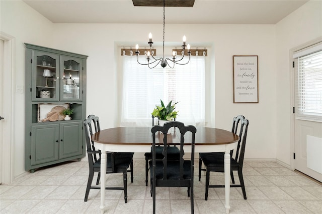 10617 Big Oak Dr, Fort Worth, TX 76131 - dining room featuring a chandelier and light floors