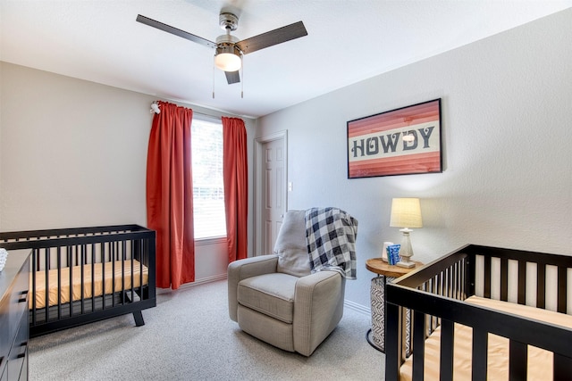 2836 Dawn Spring Dr, Little Elm, TX 75068 - carpeted bedroom with baseboards and a ceiling fan