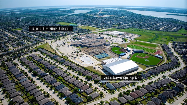 2836 Dawn Spring Dr, Little Elm, TX 75068 - drone / aerial view of a nearby body of water