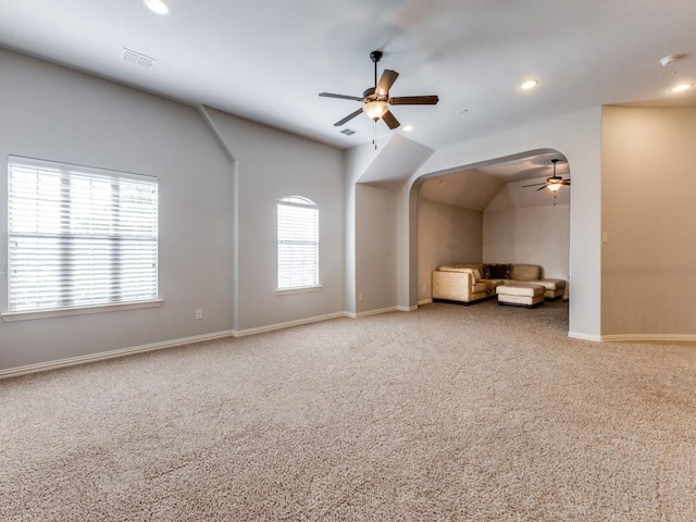 114 Crestbrook Dr, Rockwall, TX 75087 - unfurnished bedroom with carpet, ceiling fan, baseboards, and recessed lighting