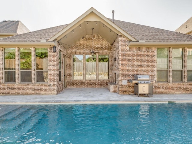 114 Crestbrook Dr, Rockwall, TX 75087 - outdoor pool with a grill and a patio area