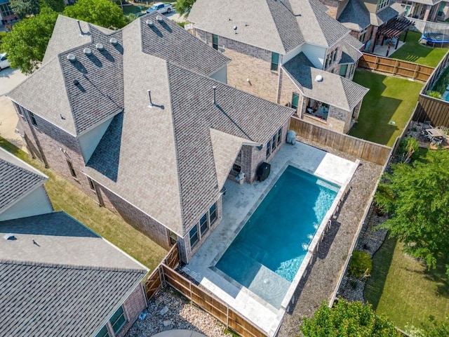 114 Crestbrook Dr, Rockwall, TX 75087 - aerial view of property and surrounding area featuring a pool