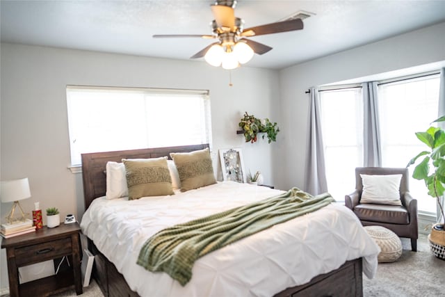 710 Melrose Dr, Richardson, TX 75080 - carpeted bedroom featuring a ceiling fan
