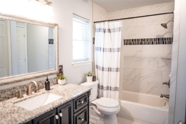 710 Melrose Dr, Richardson, TX 75080 - full bath with toilet, shower / tub combo, and vanity