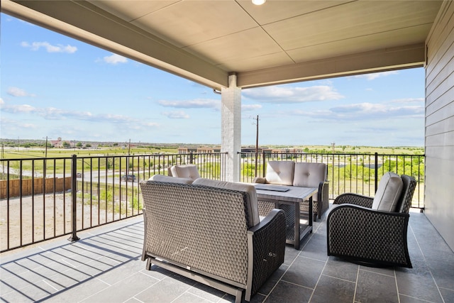 14524 Capridge Rd, Aledo, TX 76008 - balcony featuring a rural view and outdoor lounge area