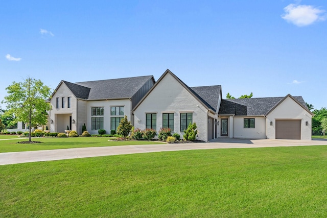 2012 Honey Ln, Celina, TX 75009 - view of front facade with driveway, a front lawn, a garage, and roof with shingles