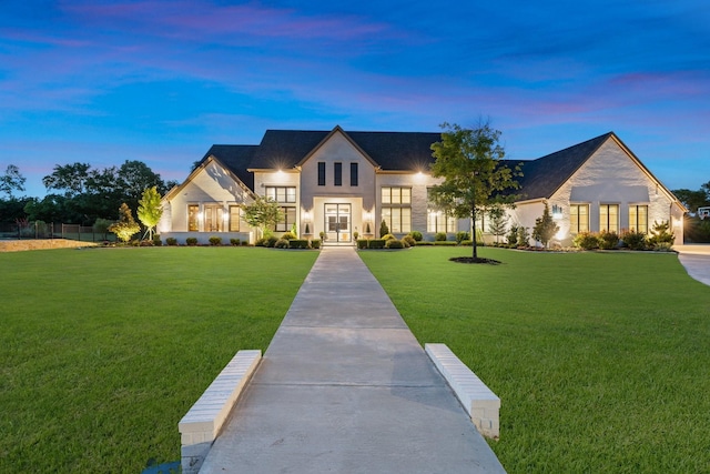 2012 Honey Ln, Celina, TX 75009 - french provincial home featuring french doors and a yard