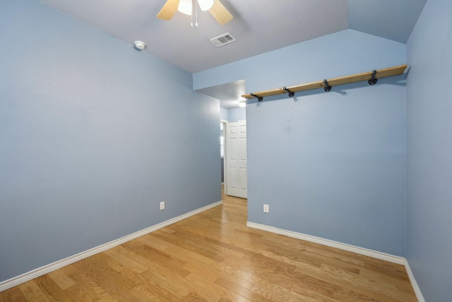 8808 Eastwood Ave, Cross Roads, TX 76227 - unfurnished room featuring light wood finished floors, ceiling fan, baseboards, and a smoke detector