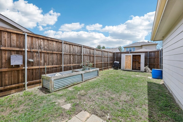 8808 Eastwood Ave, Cross Roads, TX 76227 - view of yard featuring a vegetable garden, a storage shed, and an outdoor structure