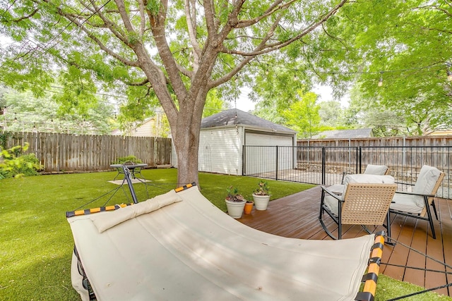 4016 El Campo Ave, Fort Worth, TX 76107 - wooden deck with a detached garage and an outdoor structure