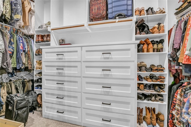 221 Greene Rd, Weatherford, TX 76087 - walk in closet featuring carpet