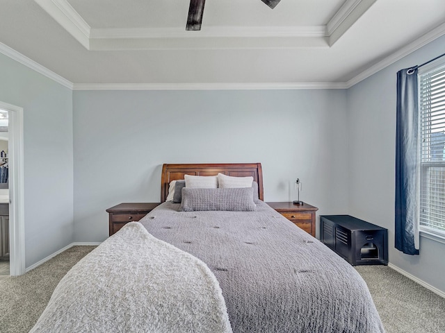 905 Jonius Creek Dr, Little Elm, TX 75068 - bedroom with carpet flooring, a raised ceiling, ornamental molding, and baseboards